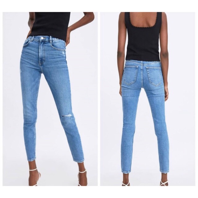 Zara High Waist Stretch Skinny Jeans 