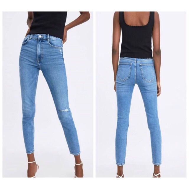 zara high rise skinny jeans