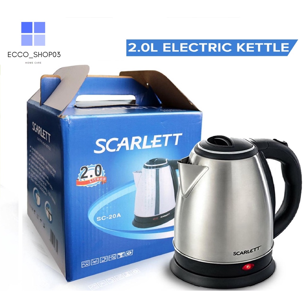 1.8L Scarlett Stainless Steel Electric Kettle Shopee Philippines