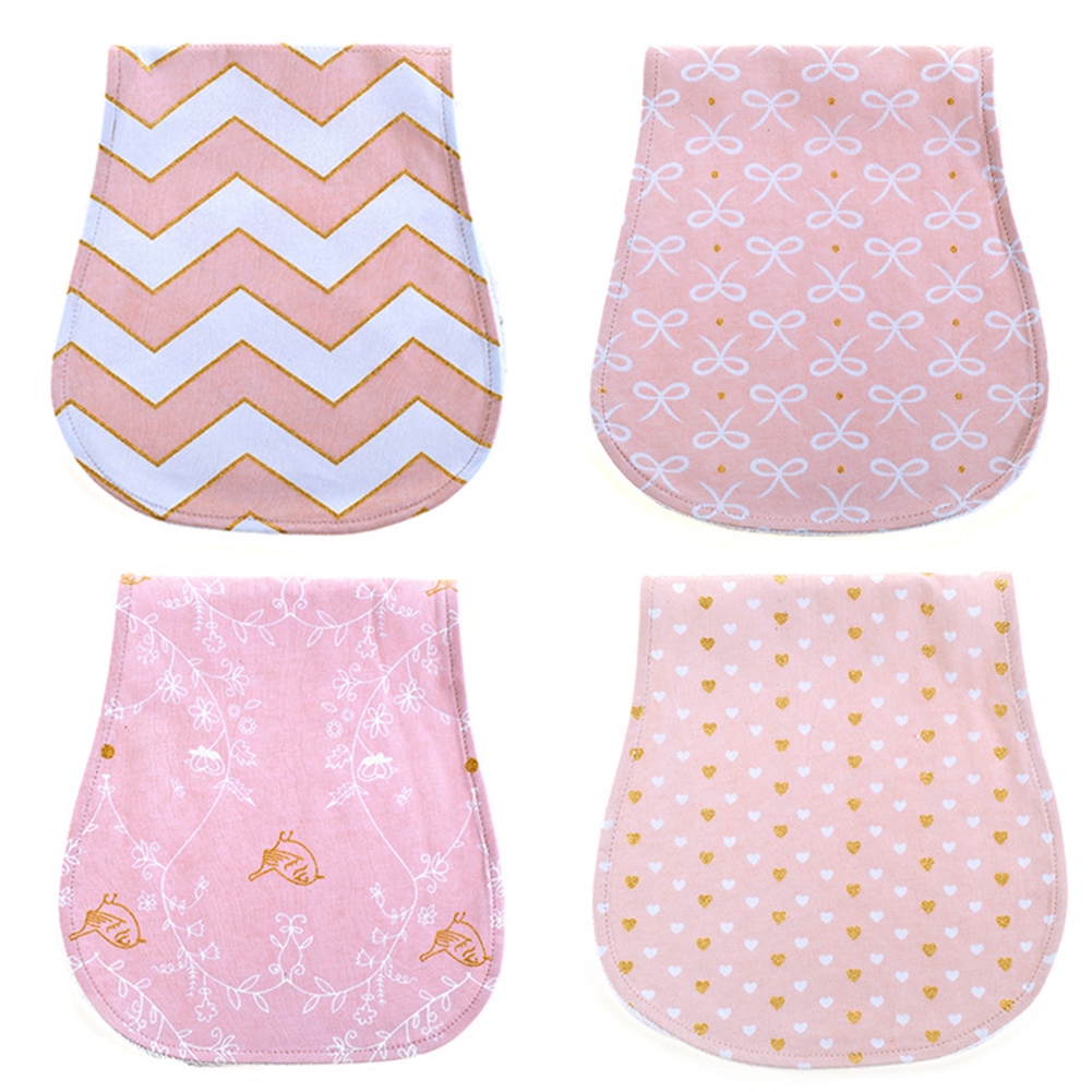 Baby shower gift Burp cloth and bib 3 layer Baby burp rag and bib with button closure 100/% double layer muslin cotton