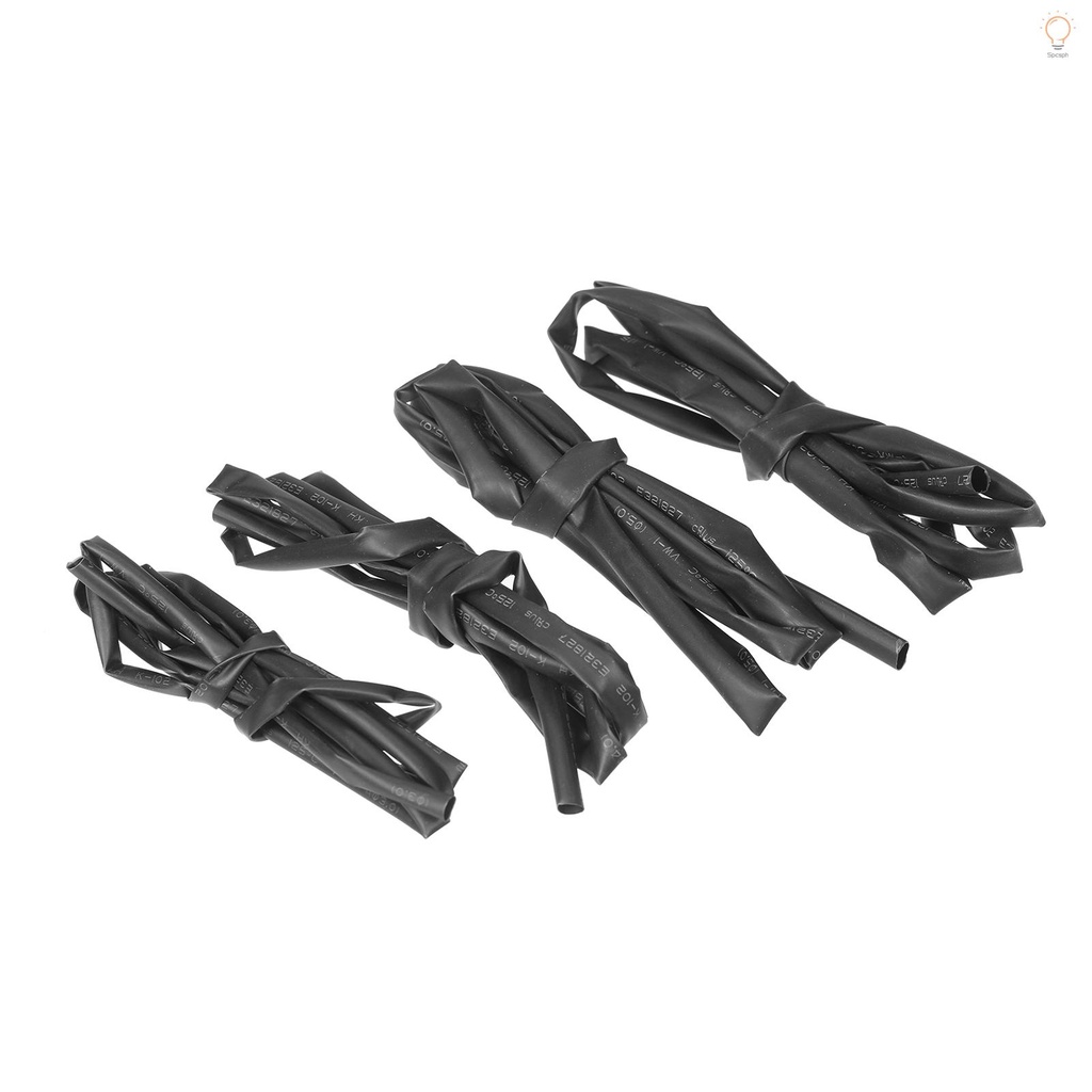 【COSH】4pcs 1-Meter Shrinkable Tube Heat Shrink Tubing 3mm 4mm 5mm 6mm Diameter & 1m Length