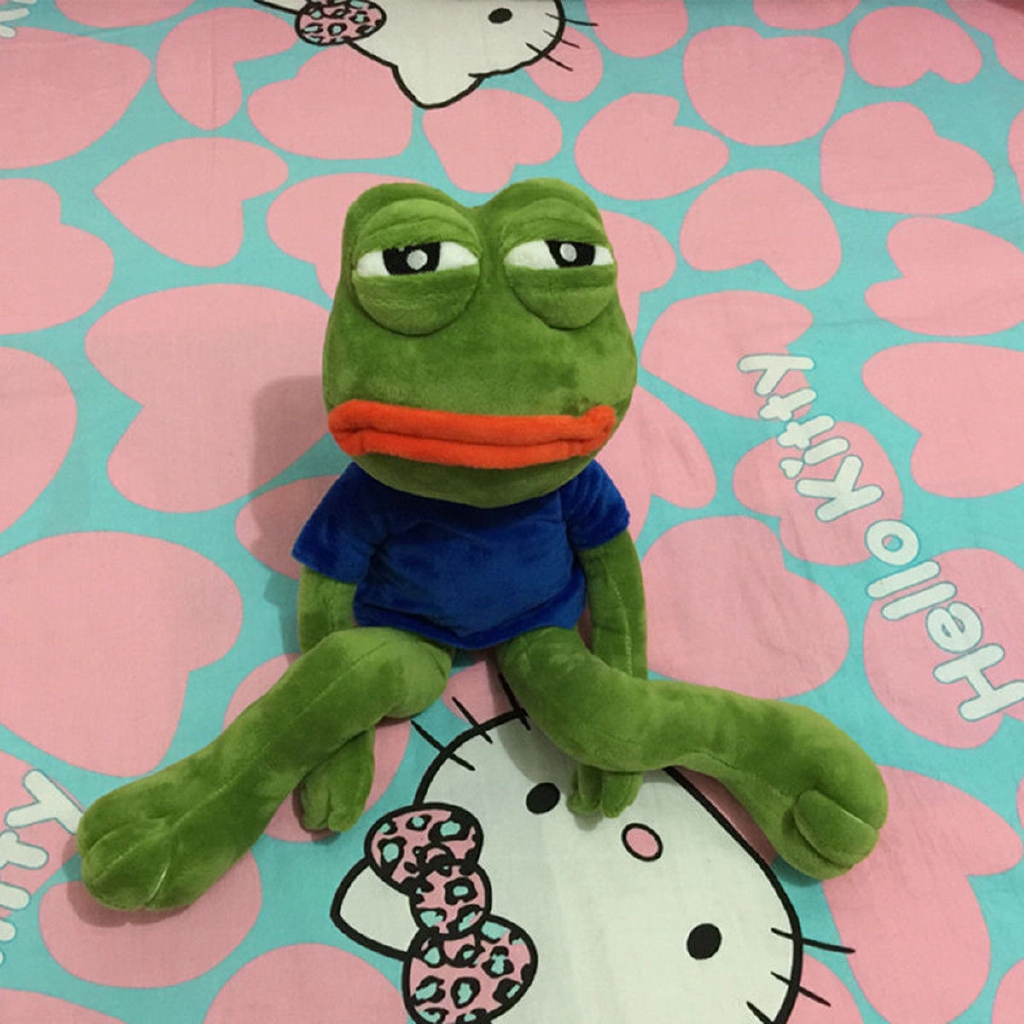 18'' Pepe The Frog Sad Frog Plush 4chan Kekistan Meme Doll Stuffed Birthday Toy 