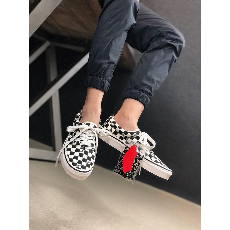 vans checkerboard slip on outfit mens