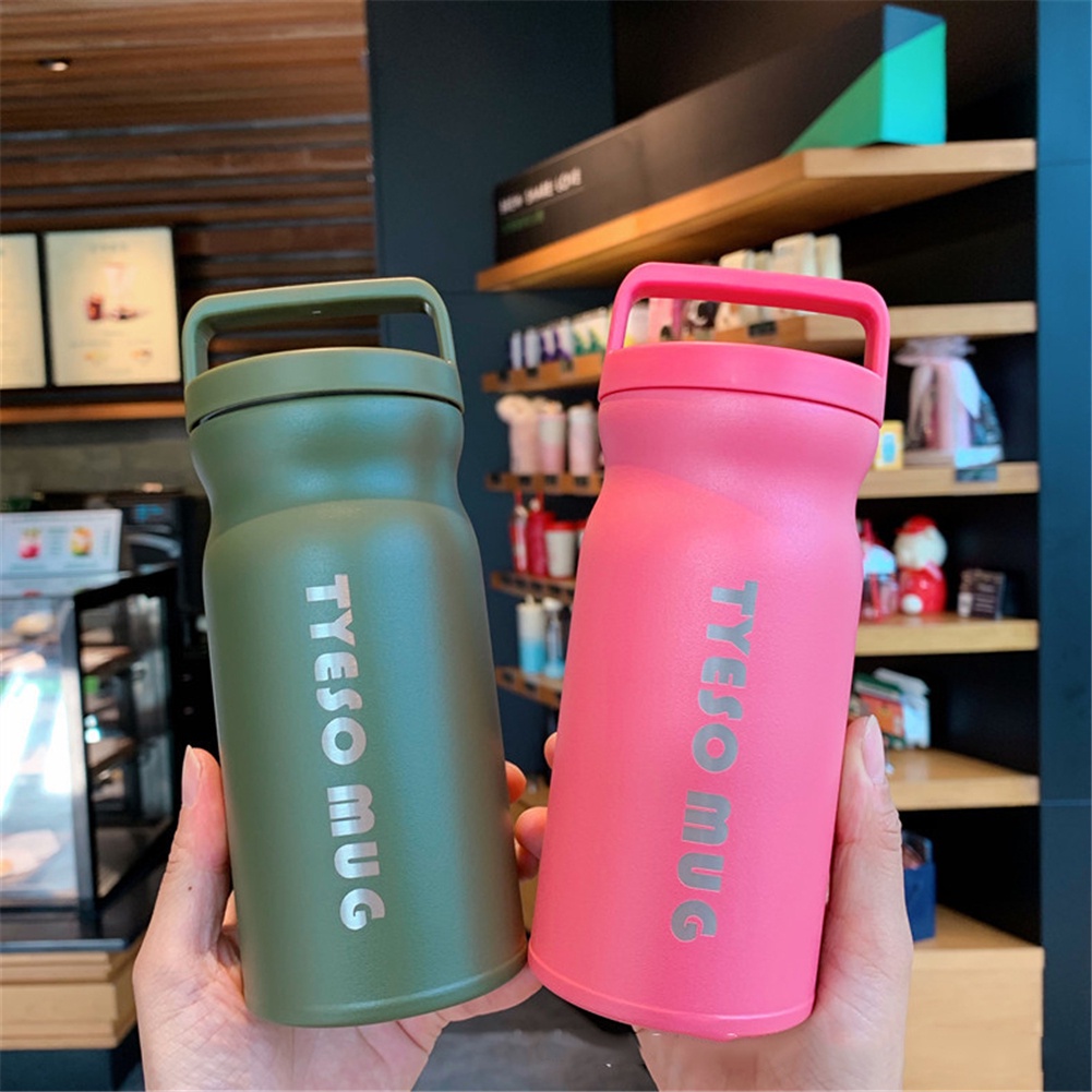 Stainless steel vacuum flask new simple fashion portable water cup male and  female students outdoor | Shopee Philippines