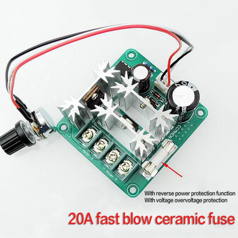 DC 6-90V 15A Pulse Width PWM Motor Speed Controller Switch Drehzahlregler Schalter 1000W PLC control