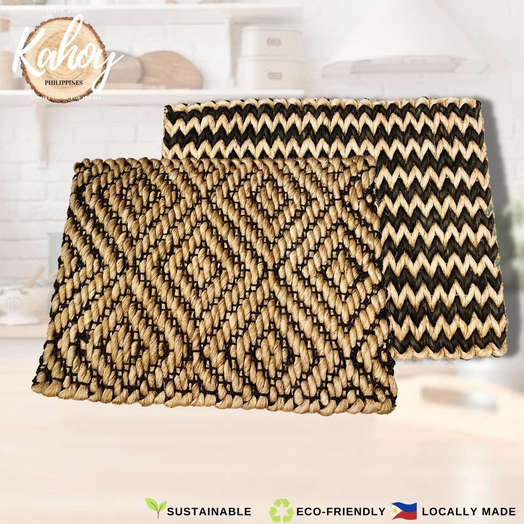Abaca Doormat / Floor mats (plain/with design) Shopee Philippines