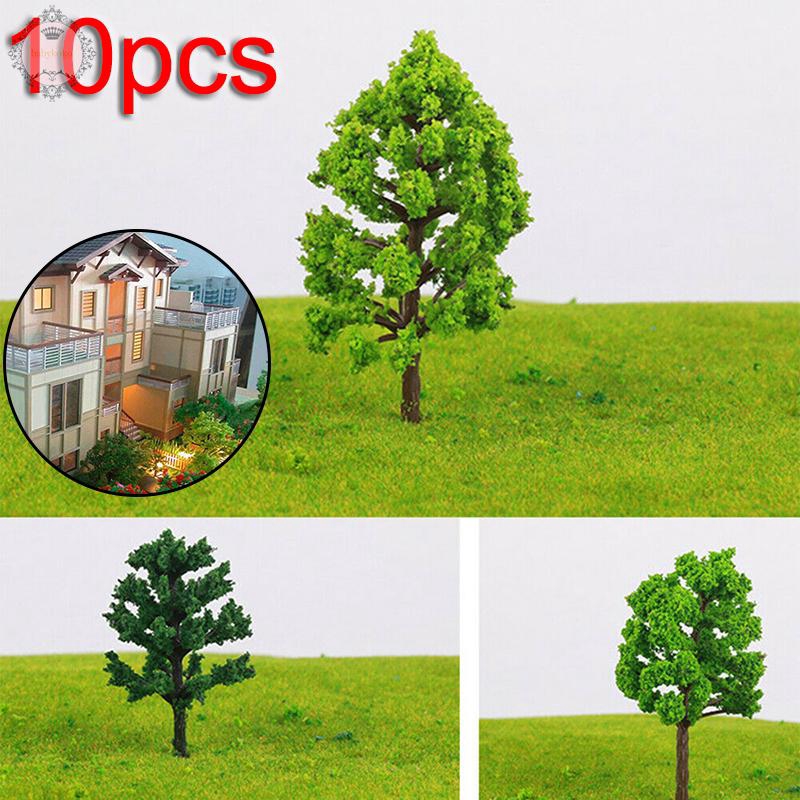 Simulation Model Trees Artificial Decoration Props Garden Railway 10pcs 