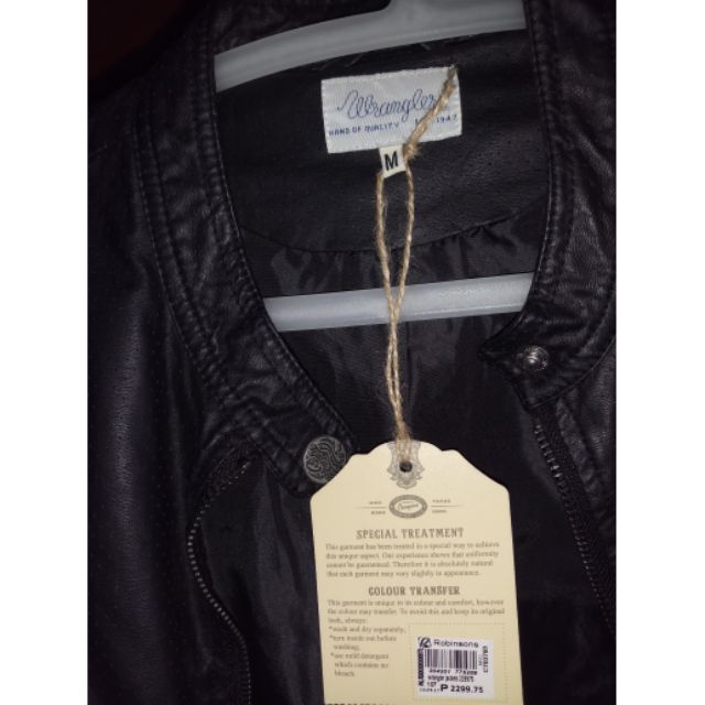 wrangler jacket leather