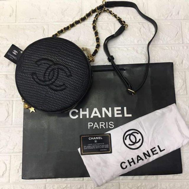 chanel round sling bag