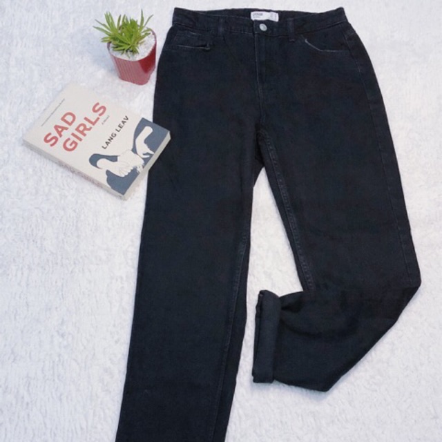 cheap black mom jeans