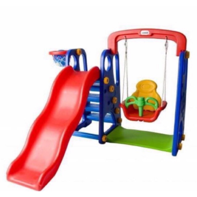 indoor swing and slide set