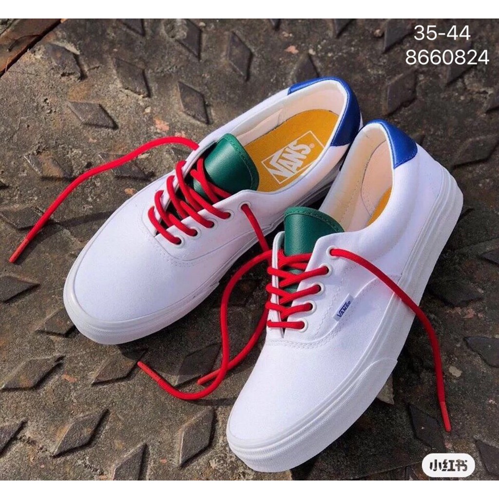 vans era white shoes