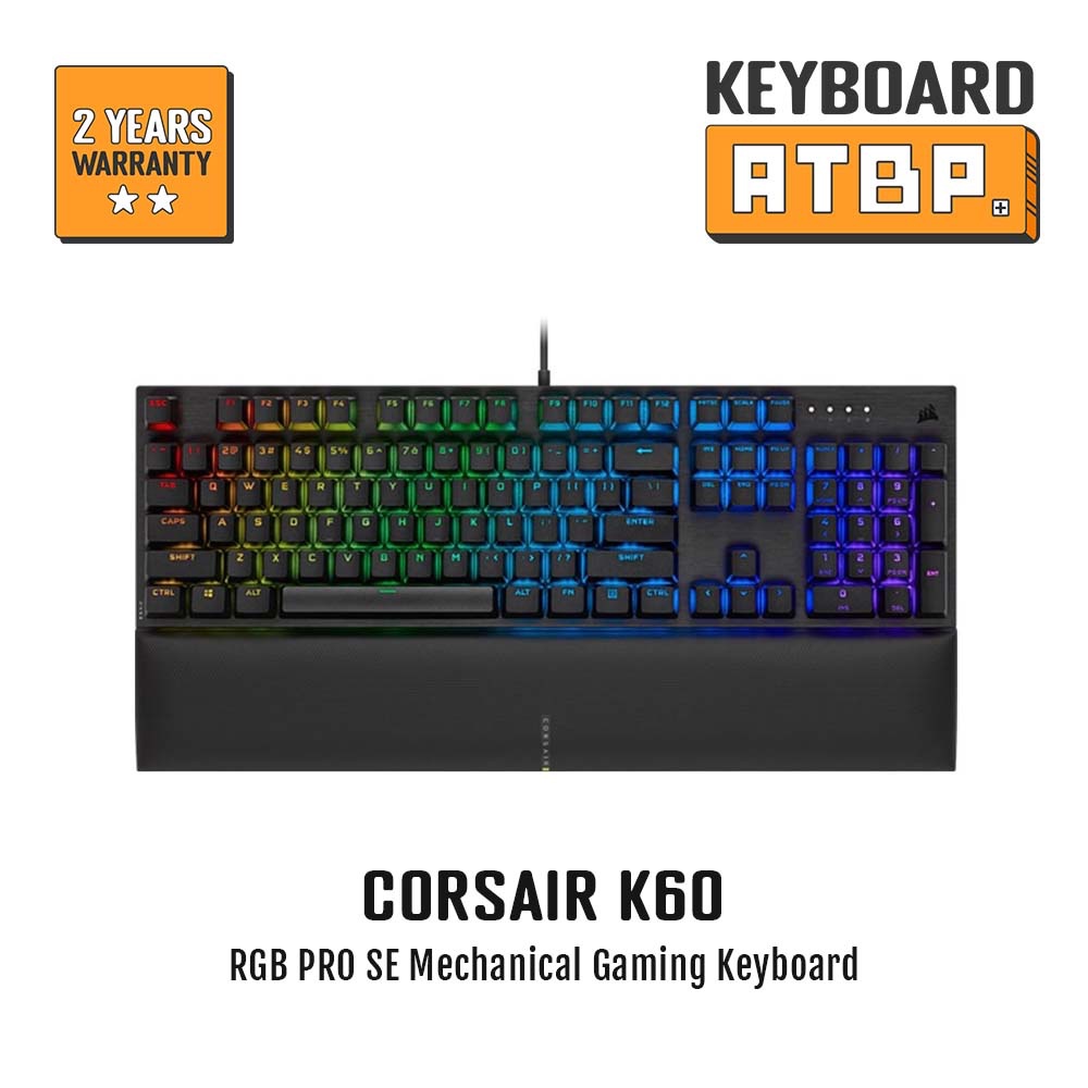 Corsair K60 RGB PRO SE Mechanical Gaming Keyboard - CHERRY VIOLA Black ...