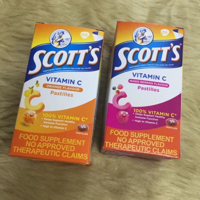 GSK Scott's Vitamin C For Kids 50 Pastilles Shopee Philippines