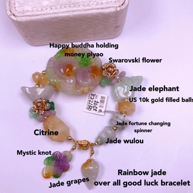 rainbow jade bracelet