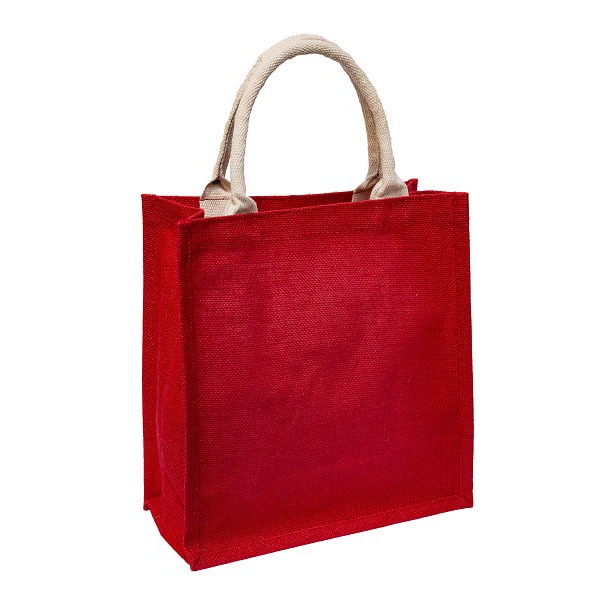 MYGIFT Jute Bag JB09 (Red) | Shopee Philippines