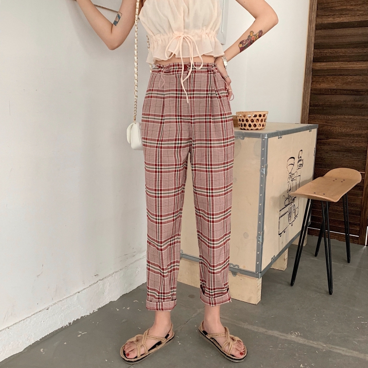 khaki plaid pants