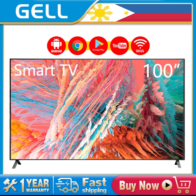 Gell 100 Inch Smart Tv On Sale Flat Screen Led Tv Youtubeandnetflix