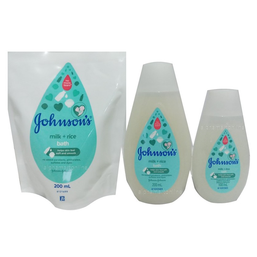 Johnson's Milk + Rice Bath 200ml/100ml/200ml Refill Shopee Philippines