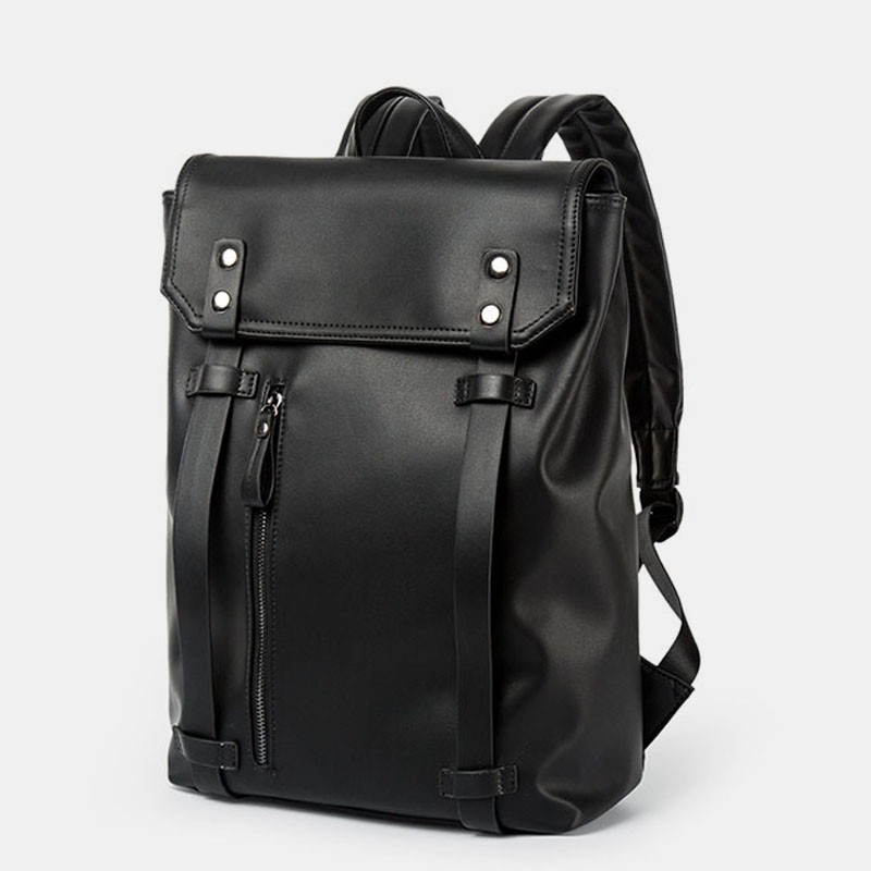 zara mens leather backpack