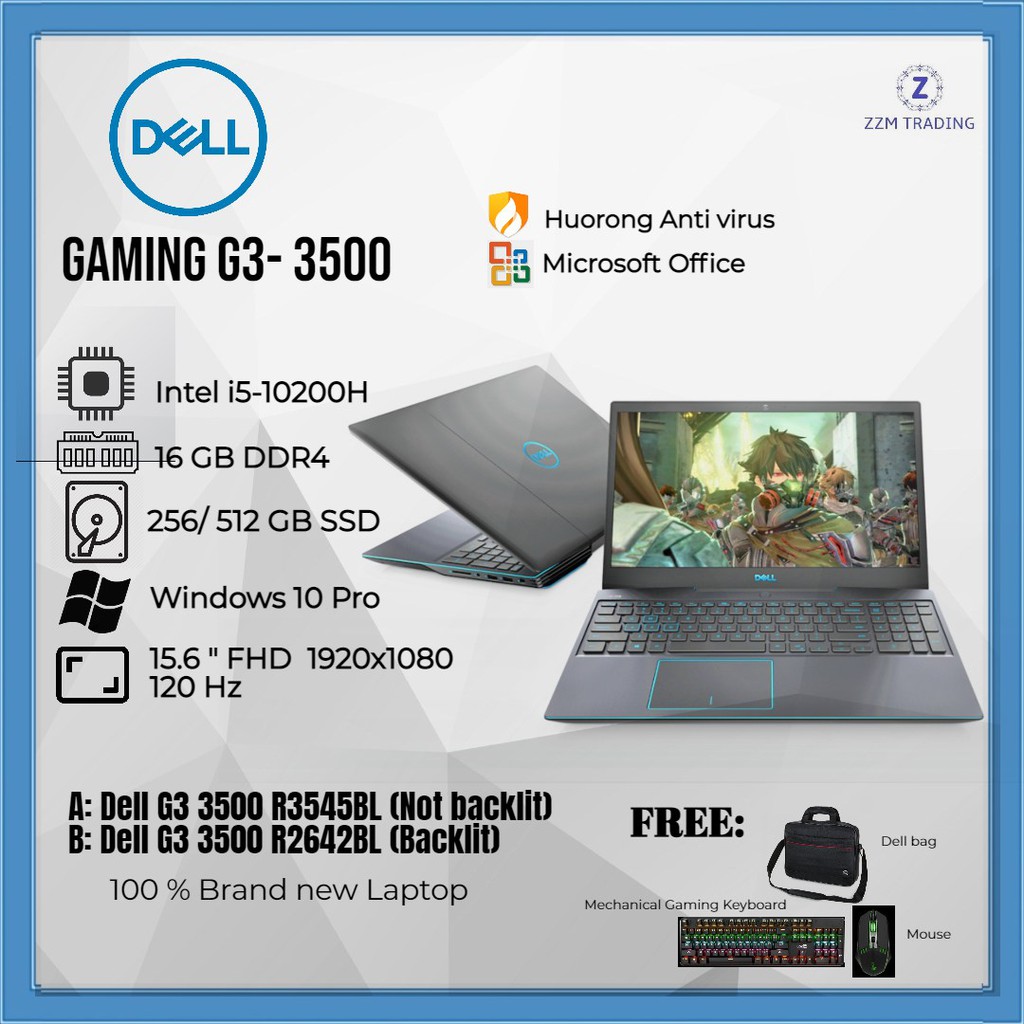 Dell Gaming G3 3500 Model Intel Core I5 100h 15 16gb Ram 256gb Ssd 1tbhdd 512gb Ssd Shopee Philippines