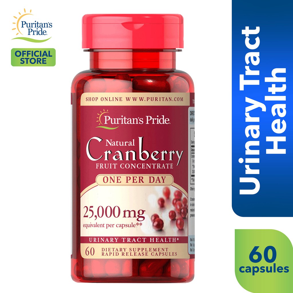 Puritan's Pride Cranberry 25,000 mg 60 capsules Shopee Philippines