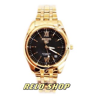Relo SEIKO Watch Gold Stainless Steel Analog waterproof date day men Watches #1