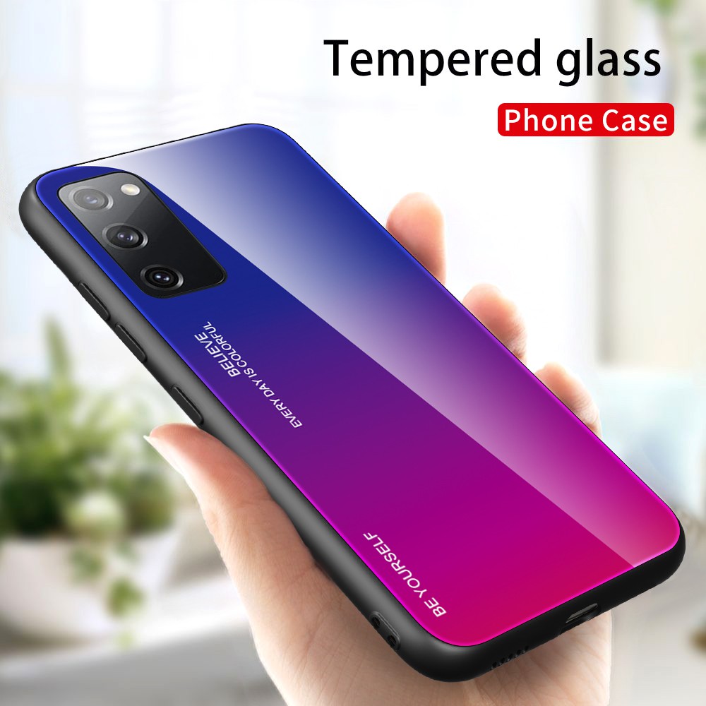 Samsung Galaxy S Fe Sfe 5g Phone Case Gradient Colors Tempered Glass Protection Hard Shockproof Fashion Back Casing Cover Shopee Philippines