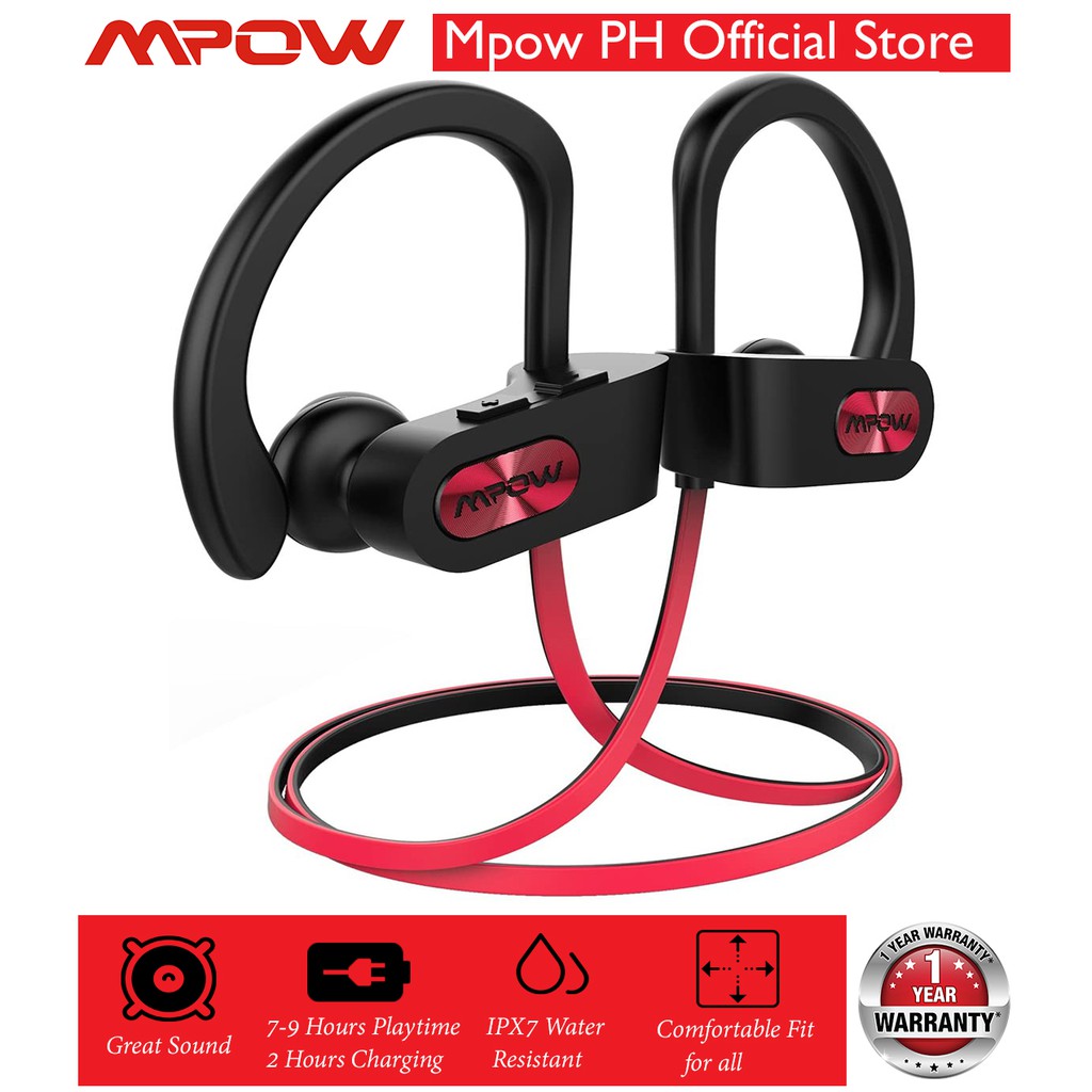 Mpow Flame Bluetooth Headphones Waterproof IPX7, Wireless Earbuds Sport ...