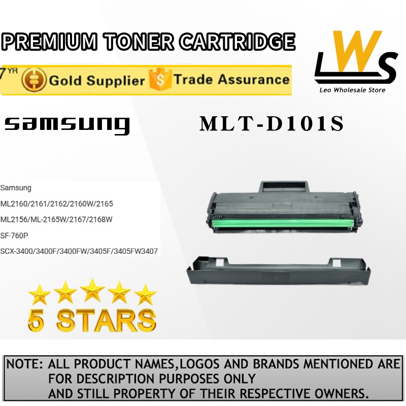 Black Mlt D101s 101s Compatible Toner Cartridge For Samsung Printer Ml 2165w Sf 760p Scx 3405fw Shopee Philippines