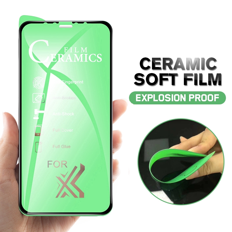 Full Soft Ceramics Tempered Glass Oppo R11s R15 R17 Pro A3s A5s A5 A7 A9 A1k Realme 3 5 6 Pro X Lite Screen Protector Shopee Philippines