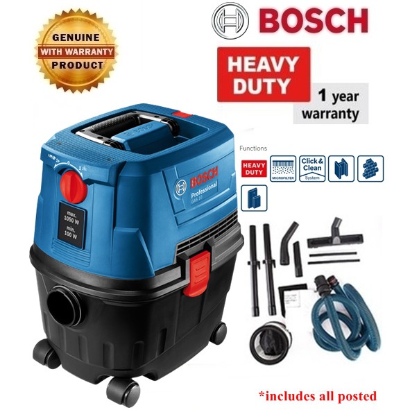 Bosch Gas 15 Professional Vacuum Cleaner 15l The Hazard Free Wet And Dry