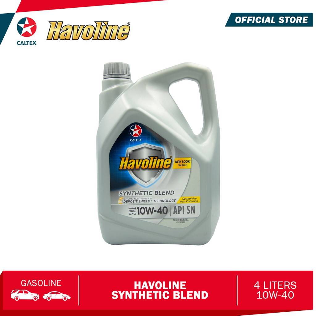 Caltex Havoline Synthetic Blend SAE 10W40 4 Liters Shopee Philippines
