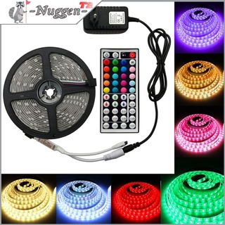 Nuggen Led Strip Lights With Remote LED 5050 RGB Colorful Soft Strip Lights with 44-key Remote Control Set 12V High Bright Low Voltage Light ⚡Fast Delivery