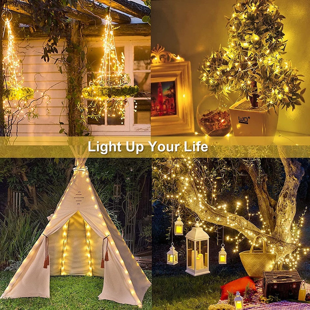 LED Solar Lamp Outdoor 12M 22M 32M String Lights Fairy Christmas Party ...