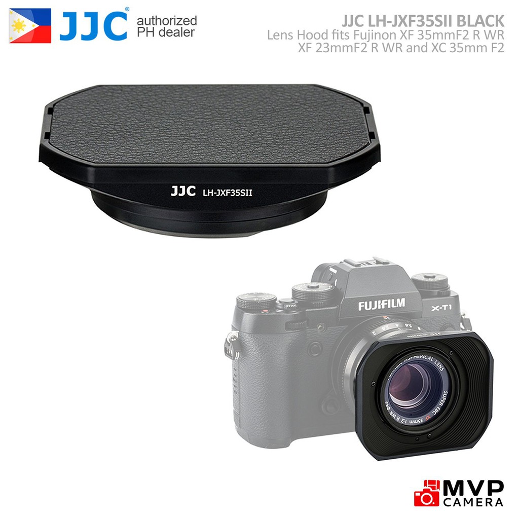 Jjc Lh Jxf35sii Square Hood For Fuji 35mm F2 R Wr 23mm F2 Xc 35mm F2 Lens Lh Xf35 2 Mvp Camera Shopee Philippines