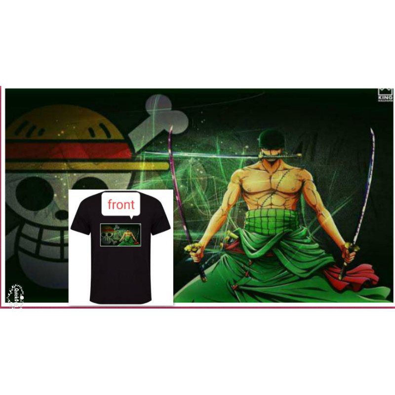 Size Zoro T Shirt With One Piece Logo At The Back 005 Shopee Philippines