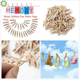 Details about   Clothespins Durable Laundry 100PC Photo Album Wood Clip Wooden Clothes Pins 