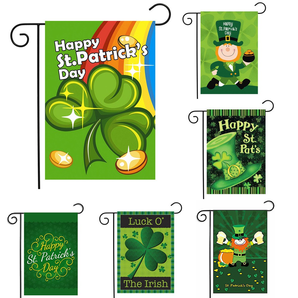 St Patrick S Day Garden Flags House Decor Mini Yard Banner 12 X