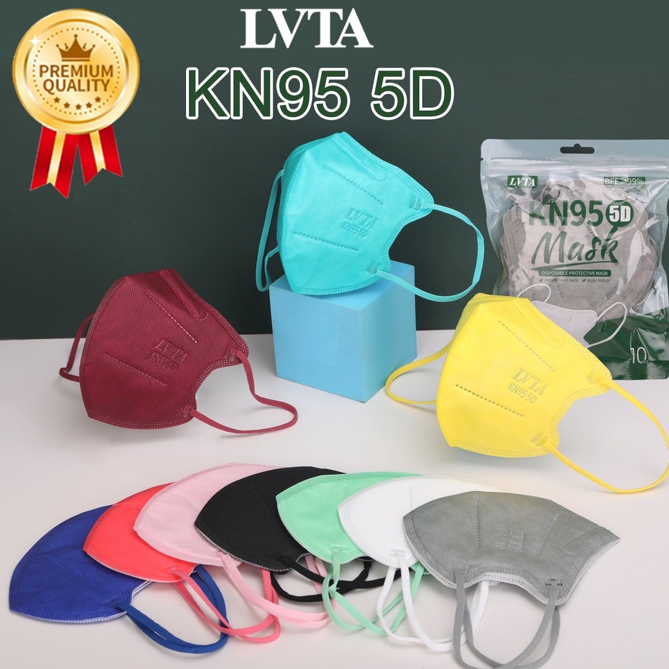 Mask KN95 Face Mask Kf94 Platinum Series Mouth LVTA 5D 5-Layers Masks ...