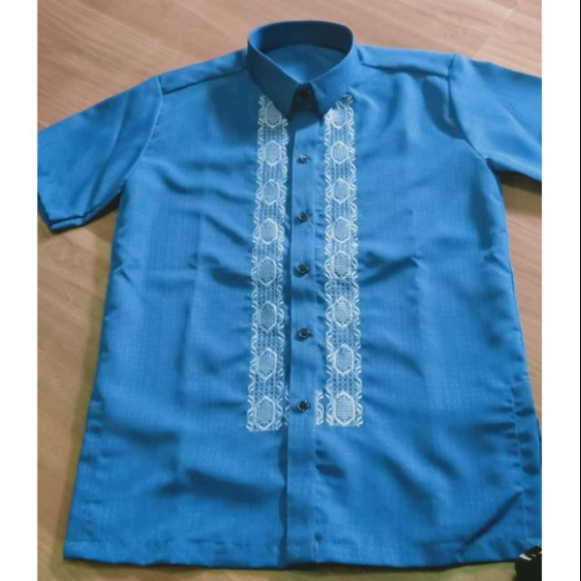 Blue polo Barong office Barong | Shopee Philippines