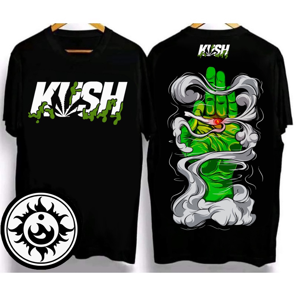 2022 NEW KUSH HAND COLORED FRONT DESIGN -HAND Cotton Oversized Loose Clothing T-Shirt For Men