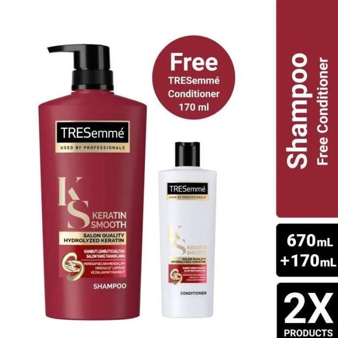 Tresemme Keratin Smooth Shampoo 670ml + Keratin Conditioner 170ml