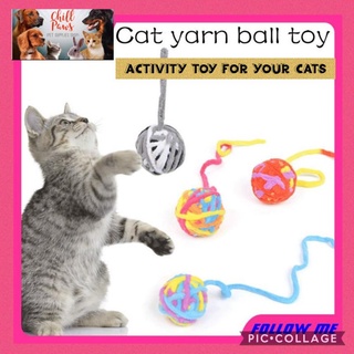 【CHILL PAWS PET】 Cat Yarn Ball Toy with Tail