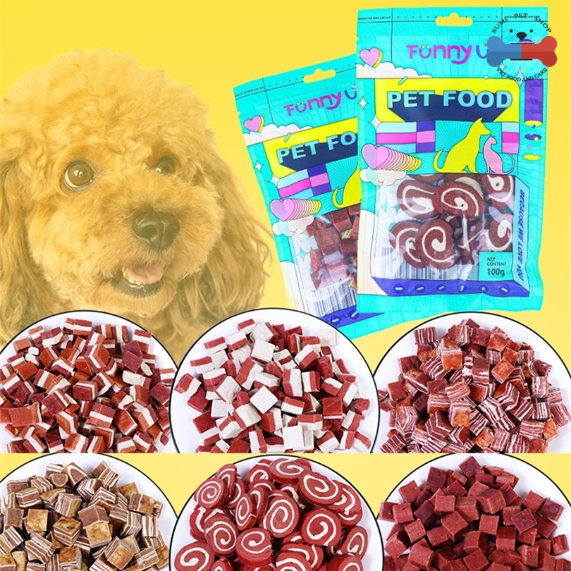 100G Pet Snack Pet Treat Dog Treat Chicken Cheese Cube Beef Cube Beef