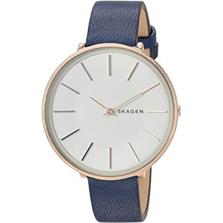 skagen blue leather watch