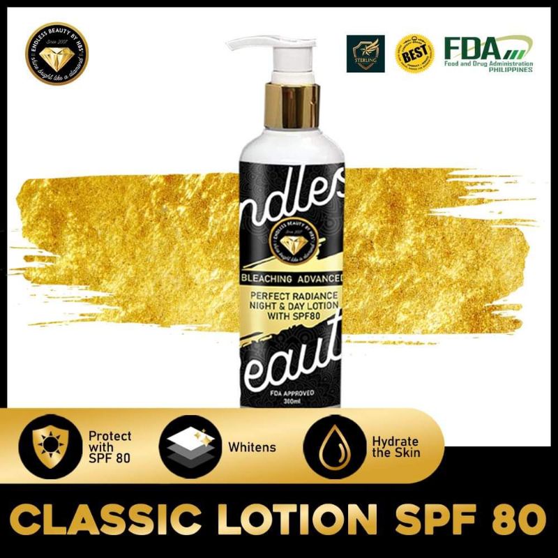 bleaching lotion endless beauty whitening spf80 glutathione niacinamide