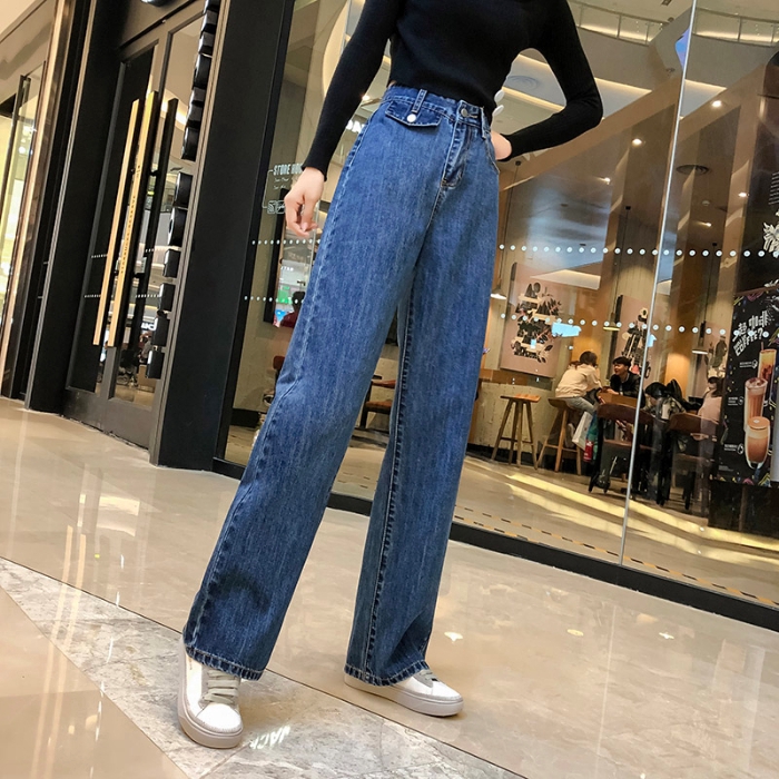 women's straight leg baggy jeans