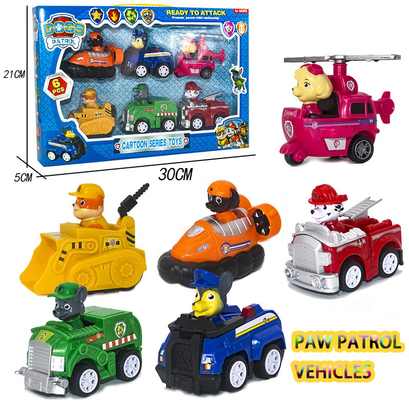 paw patrol toy car set