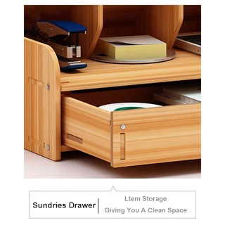 Desktop Organizer Wooden Desk Storage Box Multifunctional Pen Holder Box Office Supplies Storage Box #6